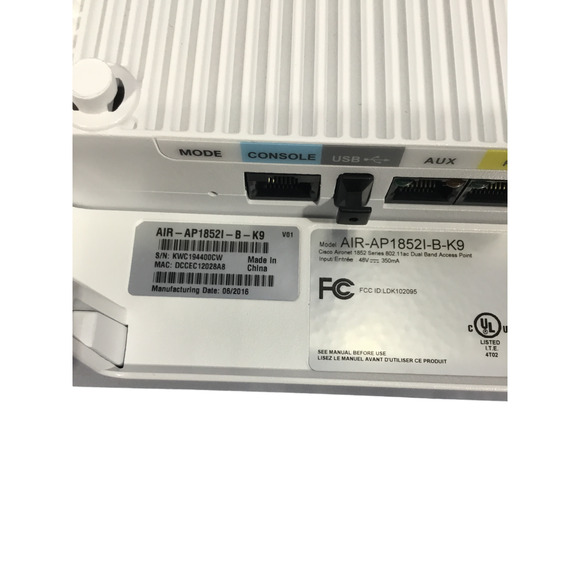 Cisco AIR-AP1852I-B-K9 802.11a/b/g/n/ac Wireless Access Point Aironet 1852 - Picture 8 of 10